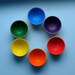 Back to School / Wooden Toy - The ORIGINAL Rainbow Wooden Sorting Bowls, Montessori Educational Toy / Waldorf Toy