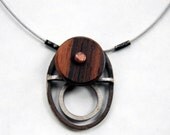Unique & Ultra Cool Contemporary Pendant - by MADE Shop - Handmade  - Sterling - Copper - Wood -   FREE SHIPPING -