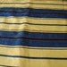 Fabric Material Waverly 100% Cotton Blue Yellow Screen Print  10 Yards x 56" Stripe