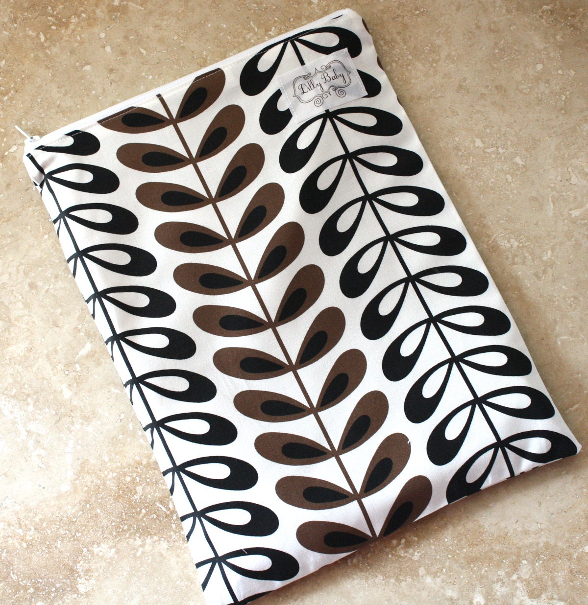 NEW - Wet Bag - XL Reusable Bag - Food, Wet Clothes, Diapers, Produce - GREAT Gift - Modern Branches