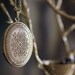 Feminine Natural Solid Perfume Locket, Victorian Diamond Design - Perfect for Weddings - Gift - Wearable Fragrance Victorian style finish