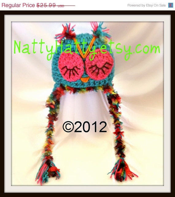 Crochet owl Hat Sleeping Newborn to 5 years old