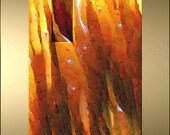 LARGE ABSTRACT painting print canvas hand embellished mystical golden original fine art  leearte - Carol Lee Art Studio