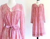 70s Amber Vintage India Ethnic Boho Hippie Sheer Cotton Indian Gauze Gypsy Festival Maxi Dress . XS . S . No.312.5.23.13