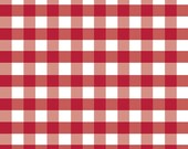 Last Yard Gingham Basics Fabric Red Large Gingham by Riley Blake Designs 1 Yard New