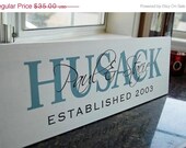 ON SALE Custom Family Sign Wedding Established Signs Painted Personalized Wood Plaque - Perfect Gift Idea - ETS-22