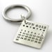 Keychain, hand stamped and personalized - Mark Your Calendar Keychain personalized sterling silver keychain - save the date