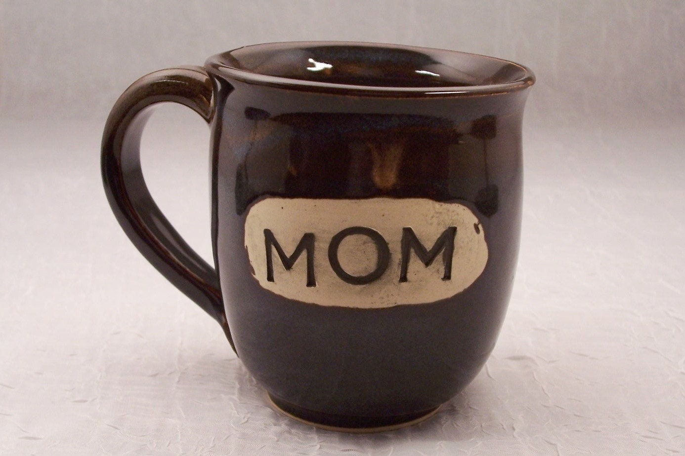 Navy Blue Ceramic Mug Mom Coffee Mugs Cup  Handmade Wheel Thrown  ready to shipPottery