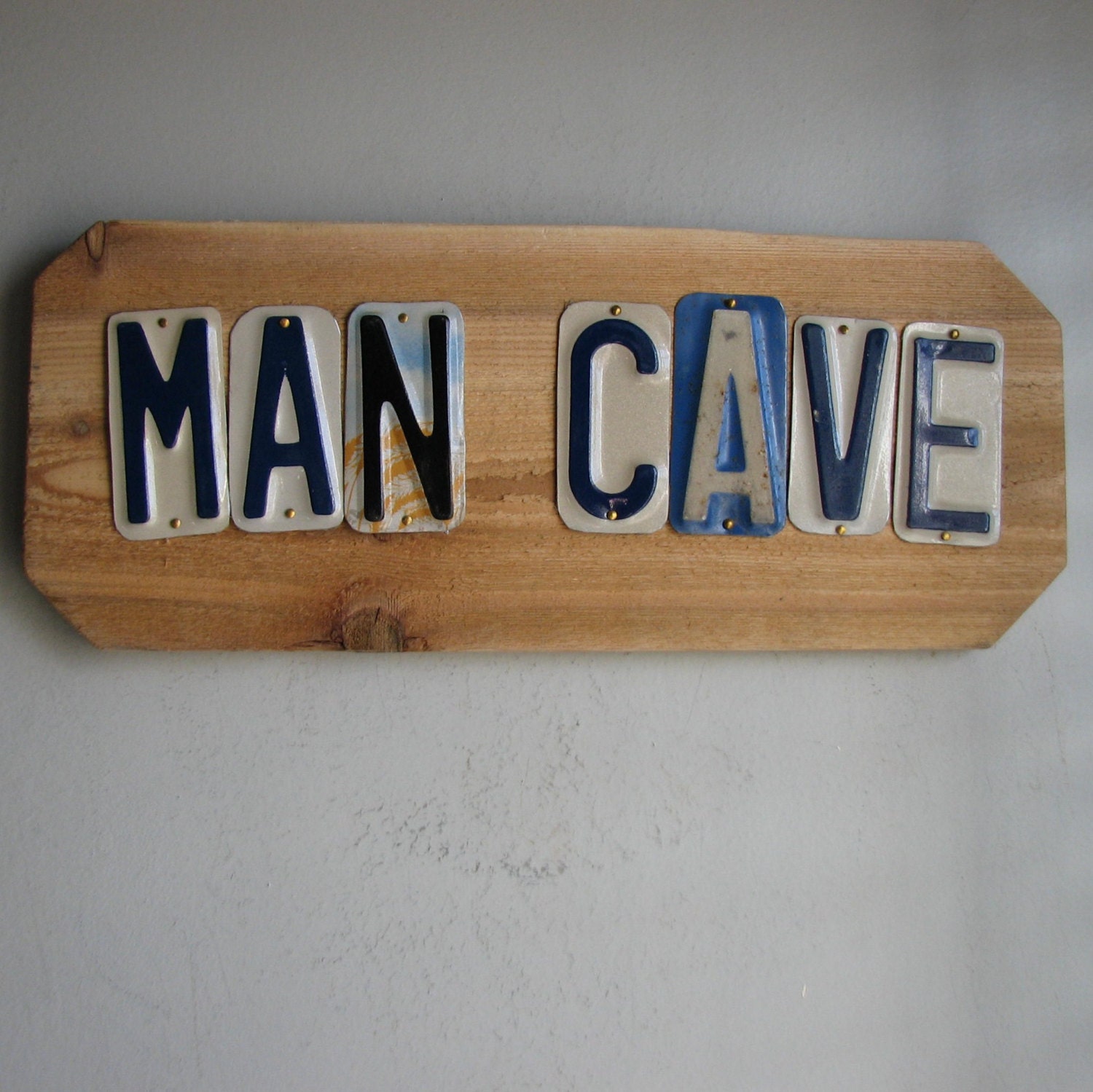 SALE - Man Cave license tag sign No. 09