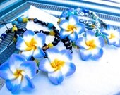 On Island Time, Simple Stretch Bracelets - One of A Kind, Summer, Beaded Bracelet, Multi Color, Clay Flower Bracelet
