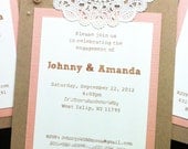 Pearls & Lace Engagement Party Invitations - Custom