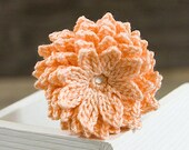 Crochet Flower PATTERN Dahlia Flower PDF beautiful applique