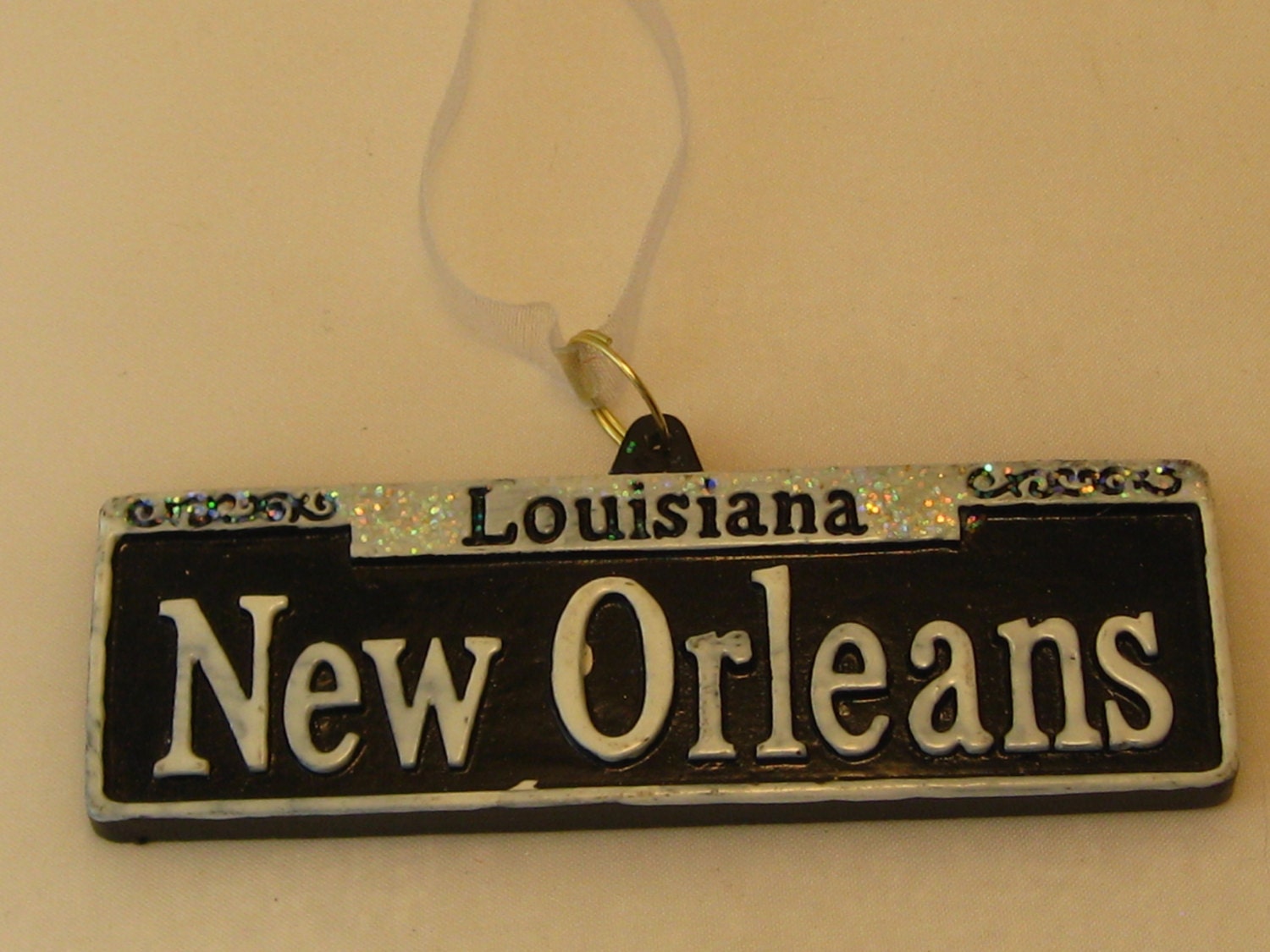 New NEW ORLEANS Street Sign Holiday ORNAMENT favor by CopperFancy