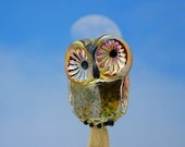 Mr. Bill..... lampwork owl bead... sra