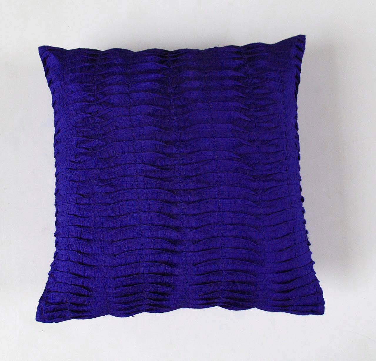 Royal blue pillow 16 pillow pleated- cover only IN STOCK
