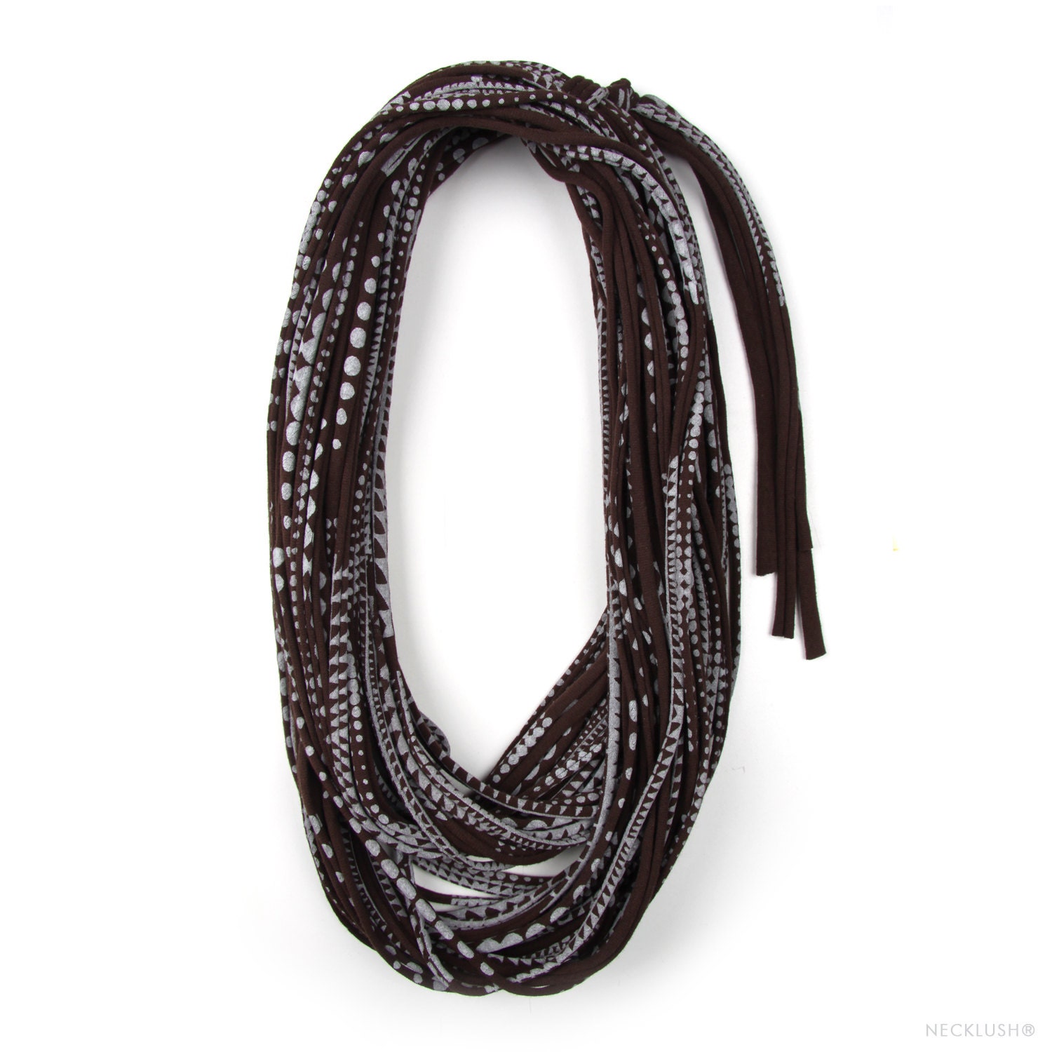 Brown Scarf - Brown Infinity Scarf - Organic Circle Scarf - Womens Mens Necklace Fabric Jewelry -  Summer Scarf - Spring Fashion Unique Loop