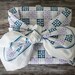 A Night in Monaco - Teal and Purple - Fabric Gift Wrap - Furoshiki