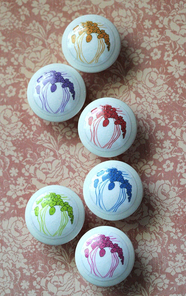 Door Pulls Flowers Nouveau