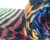 rainbow scarf, knitted