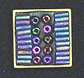 Iris Blue beaded Crystal Clay Mosaic Tiles / Cabs Unique