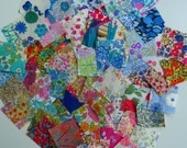 Liberty fabric squares -  100  1.5 inch Liberty tana lawn squares - Lucky dip selection perfect for postage stamp quilts