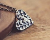 Heart necklace - Valentines day - love - heart jewelry - etsymetal team