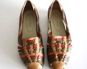 Woven Leather Huarache Flats Size 8 1/2