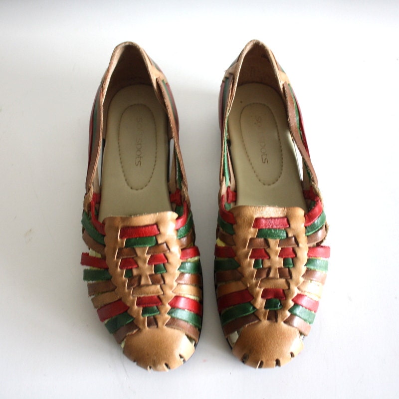 Woven Leather Huarache Flats Size 8 1/2