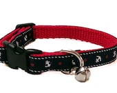 Navy Anchor Cat Collar Breakaway