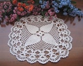 Crochet, ecru doily, new, ready to mail