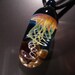 Jellyfish Coral Pendant, wearable art, handmade borosilicate glass, with satin cord, clasp and gift bag, unique gift, FREE SHIPPING