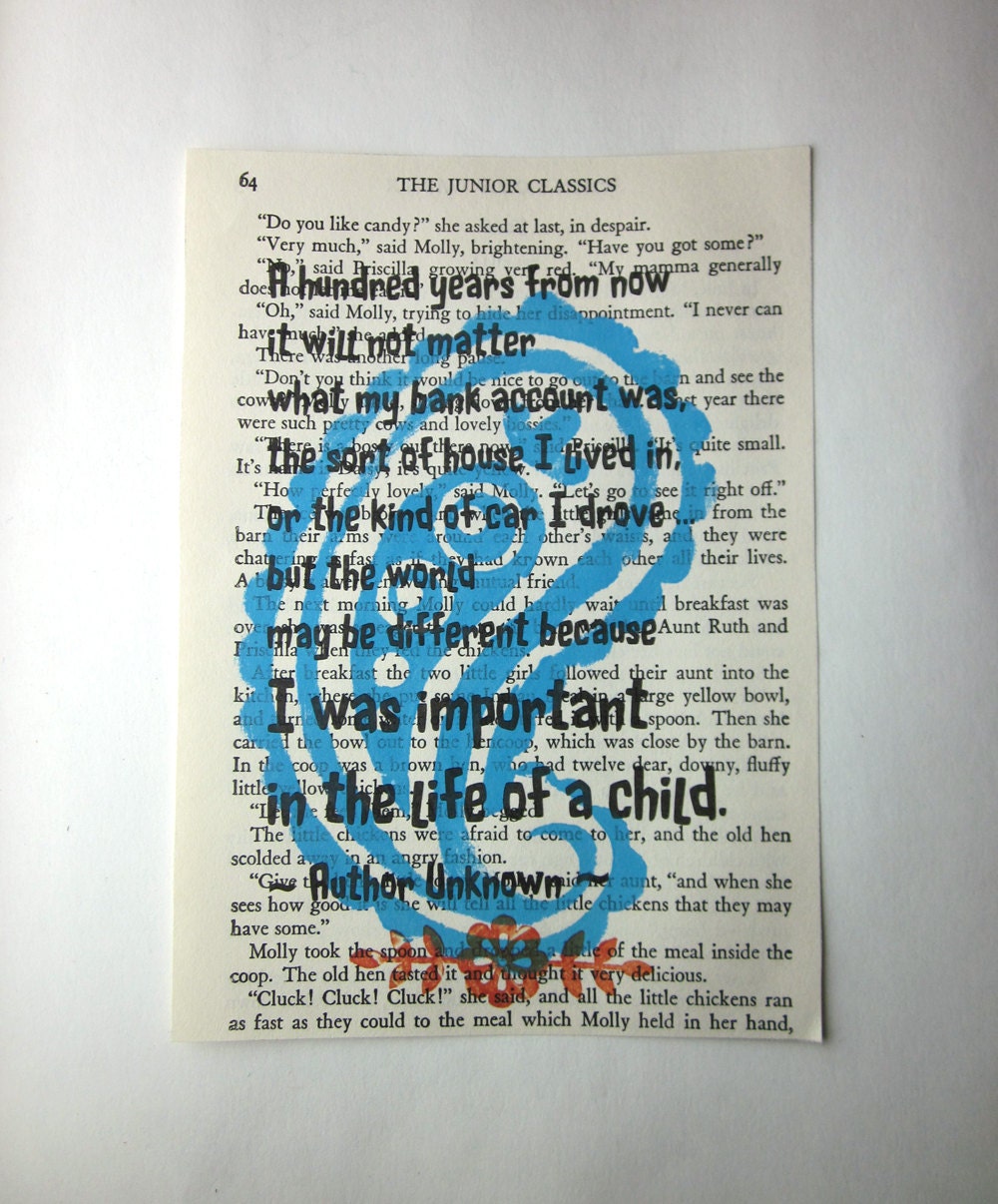 I was important in the life of a child, teacher gift, babysitter gift, childcare provider gift