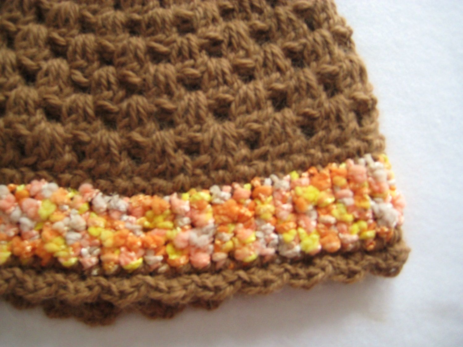 Alpaca crocheted baby hat with Italian yarn