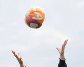 Personalized Wool Ball Toy - Custom Eco Friendly Baby Toddler Ball with Name - Felted Waldorf Toy