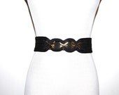 Vintage Belt Black with Gold