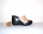 Vintage Shoe Buff Platform Wedge