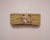 Vintage 90's horse and buggy gold tone buckle waist belt