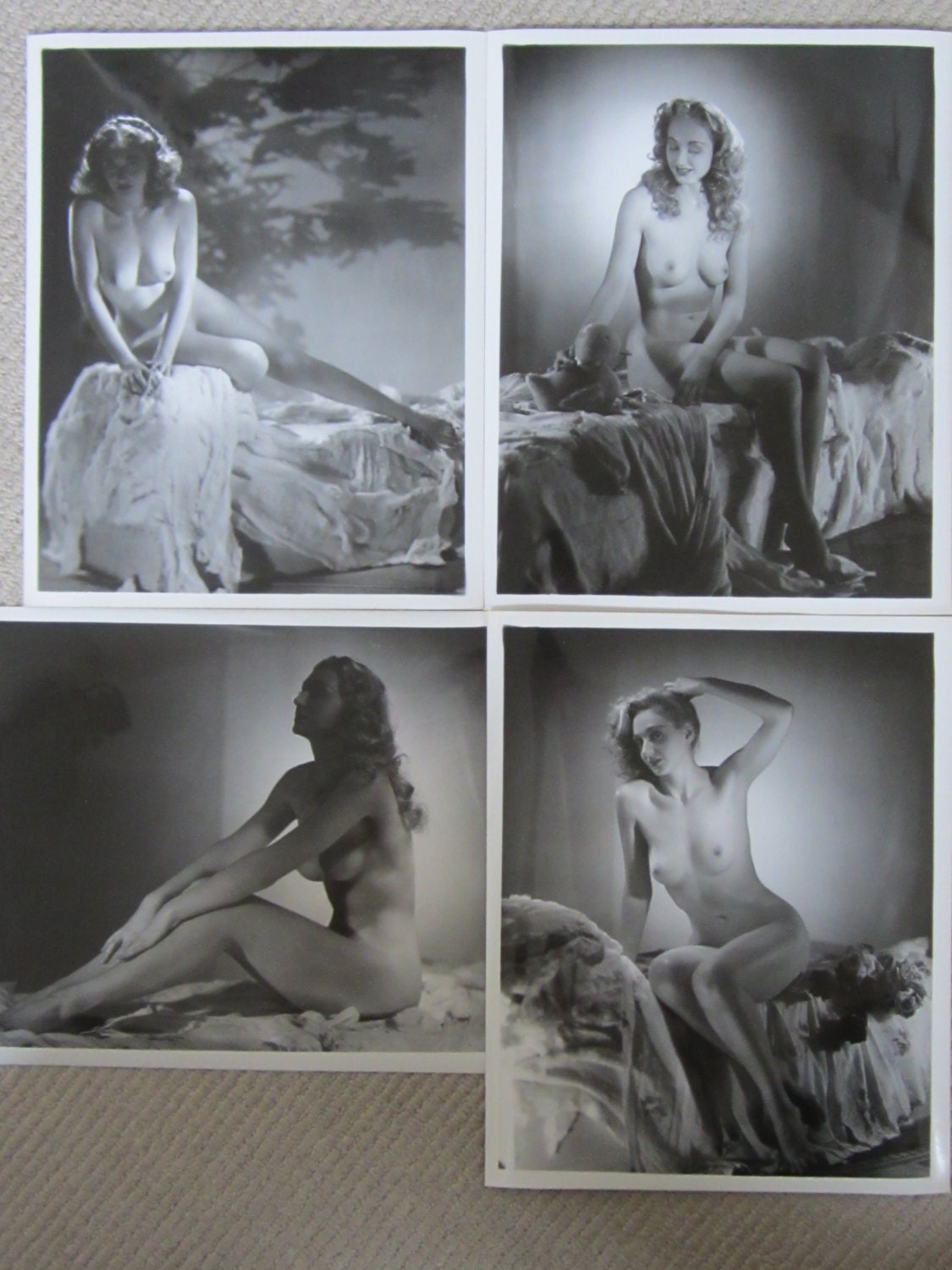 4 Original 1950s  Sexy PINUP Photos of Burlesque Queen STRIPPER All Different
