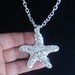 Starfish Rhinestone Crystal Necklace Jewelry Free Shipping