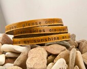 You are my sunshine 3- 4x  Ultra long Leather Wrap Ultra Long  Custom Quote Leather Wrap Bracelet