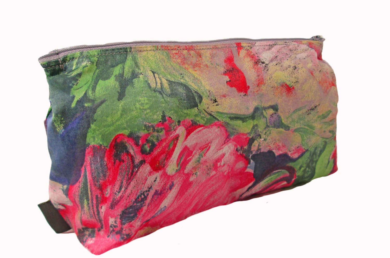 Large Zipper Pouch - Handmade Cosmetics Bag, Travel Accessory, Make up Bag,