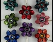 Vintage Flower Hair or Shawl Silver Plated Stick