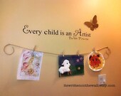 Every Child is an Artist Art Gallery Kids Art  5x30 Wall Saying Vinyl Lettering Words