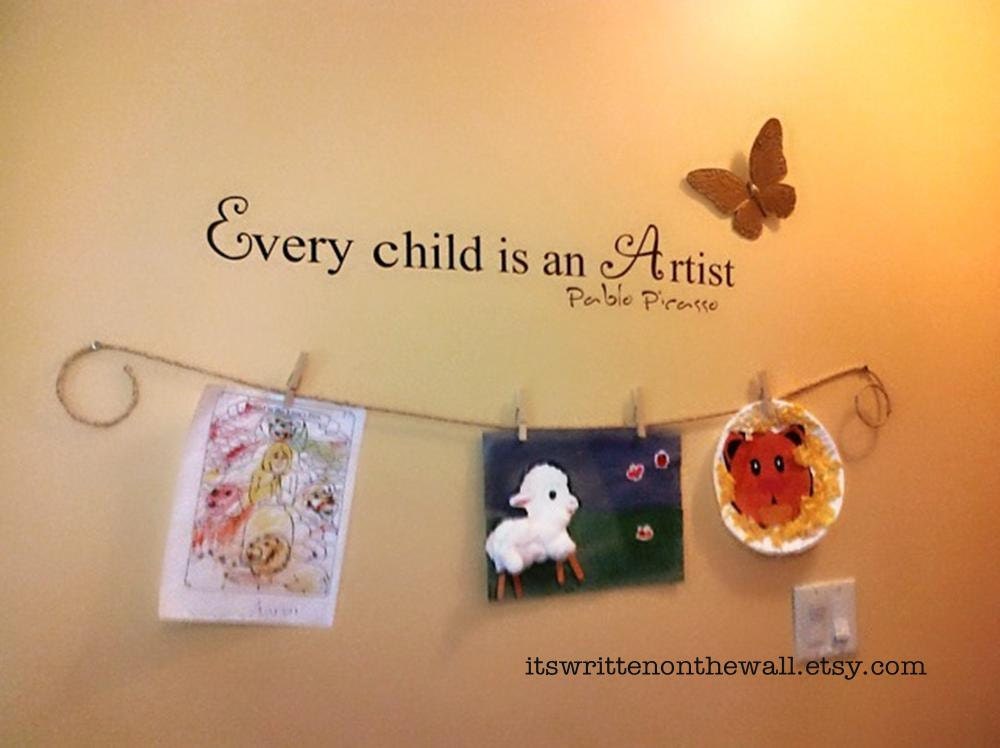 Every Child is an Artist Art Gallery Kids Art  5x30 Wall Saying Vinyl Lettering Words