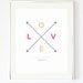 Love X Type Print - Cross Arrows Print by Pretty Chic SF