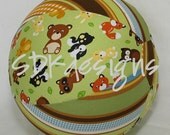 Balloon Ball TOY -  Woodland Animals - Owl, Raccoon, Fox, Bear, Squirrel, Skunk. Rabbitt