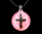 Cross over Bright Pink, Bella Glass slide Pendant