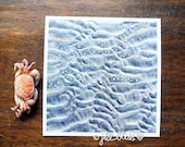 Smelt Sand, 4"x4" original mixed media artwork on paper