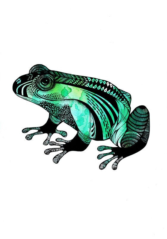 Le Frog,  print A4, 21x30cm, 210x297 mm