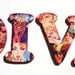 Wall word, Diva word, DIVA wall letters, Collaged wall letters, Pulp DIVA wall word, Collaged Wall word